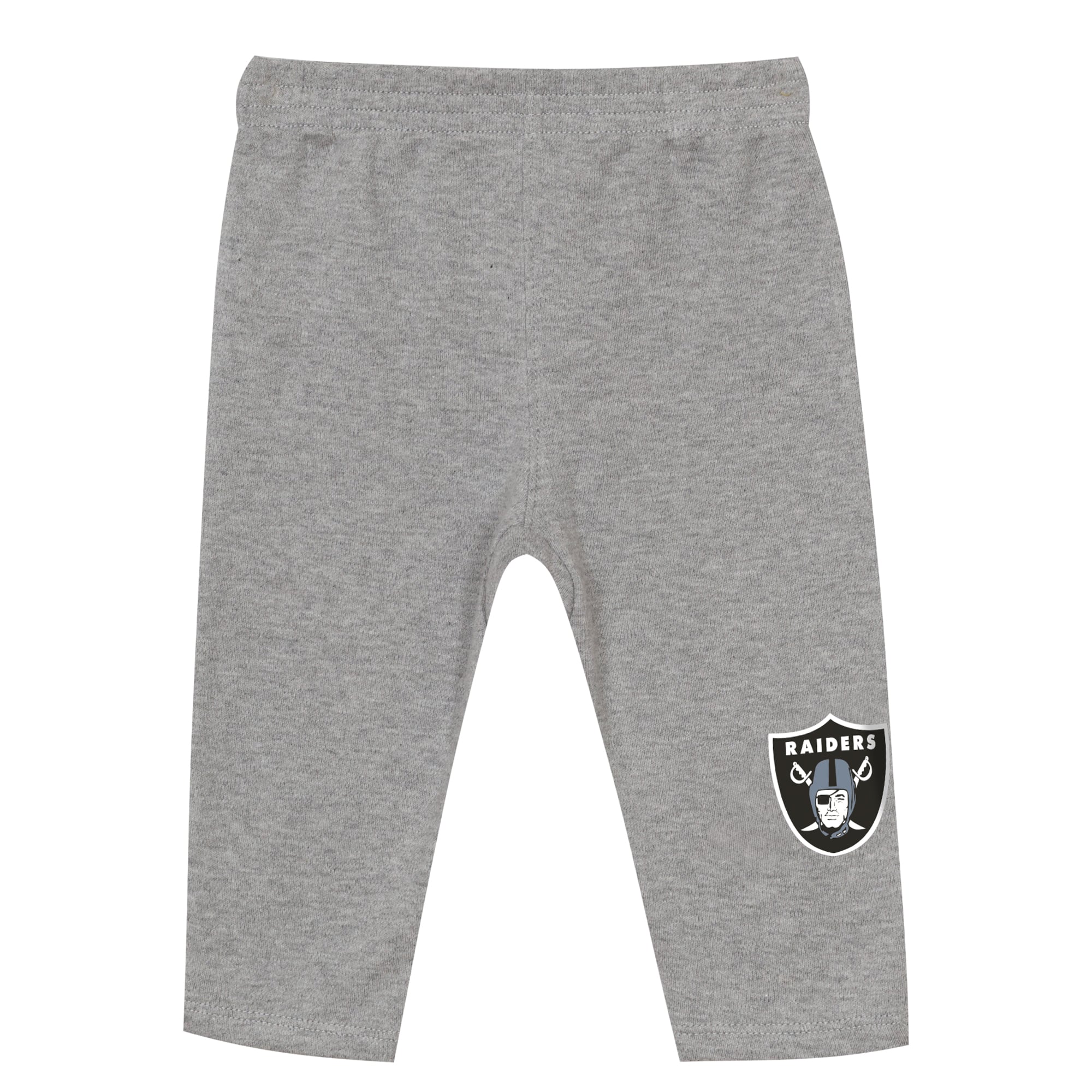 Ensemble body et pantalon deux pièces pour bébé Outerstuff noir/gris chiné Las Vegas Raiders